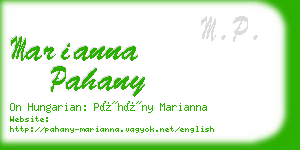 marianna pahany business card